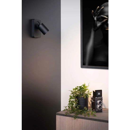 Kinkiet NIGEL LED GU10 1x5W 3000K With USB charging point czarny 09929/06/30 Lucide - zdjęcie dodatkowe 2
